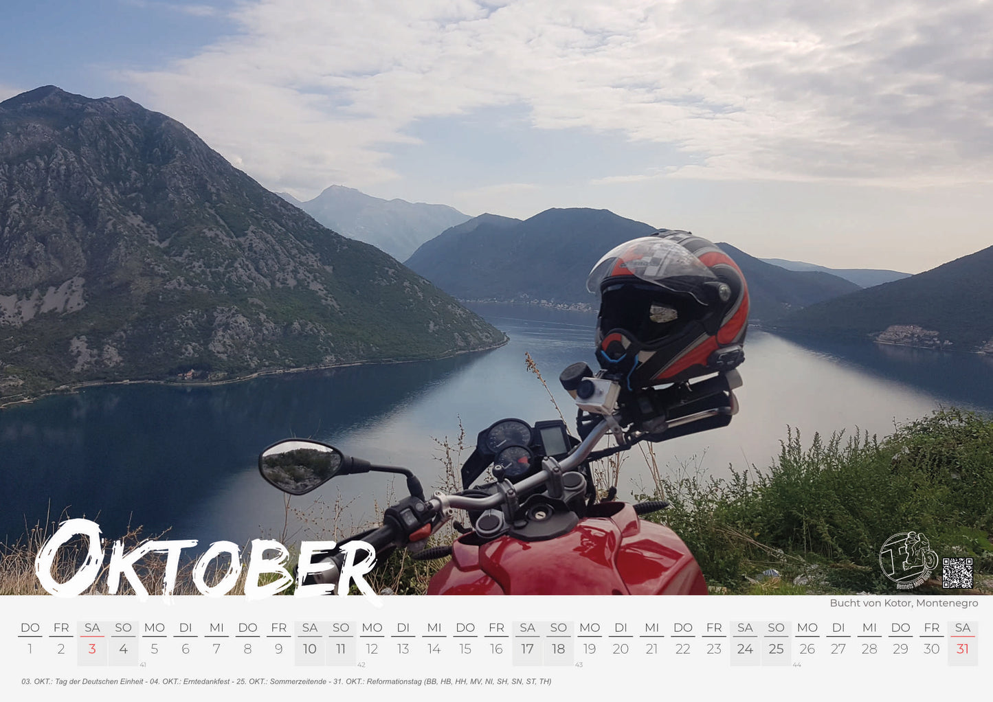 2026 Der Kalender: Motorradreisen Wandkalender DIN A3