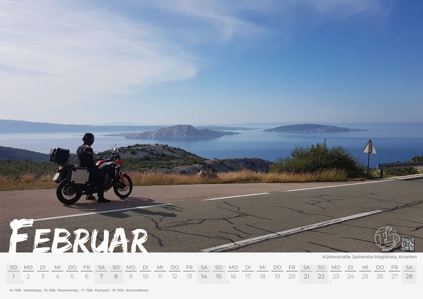 2026 Der Kalender: Motorradreisen Wandkalender DIN A3